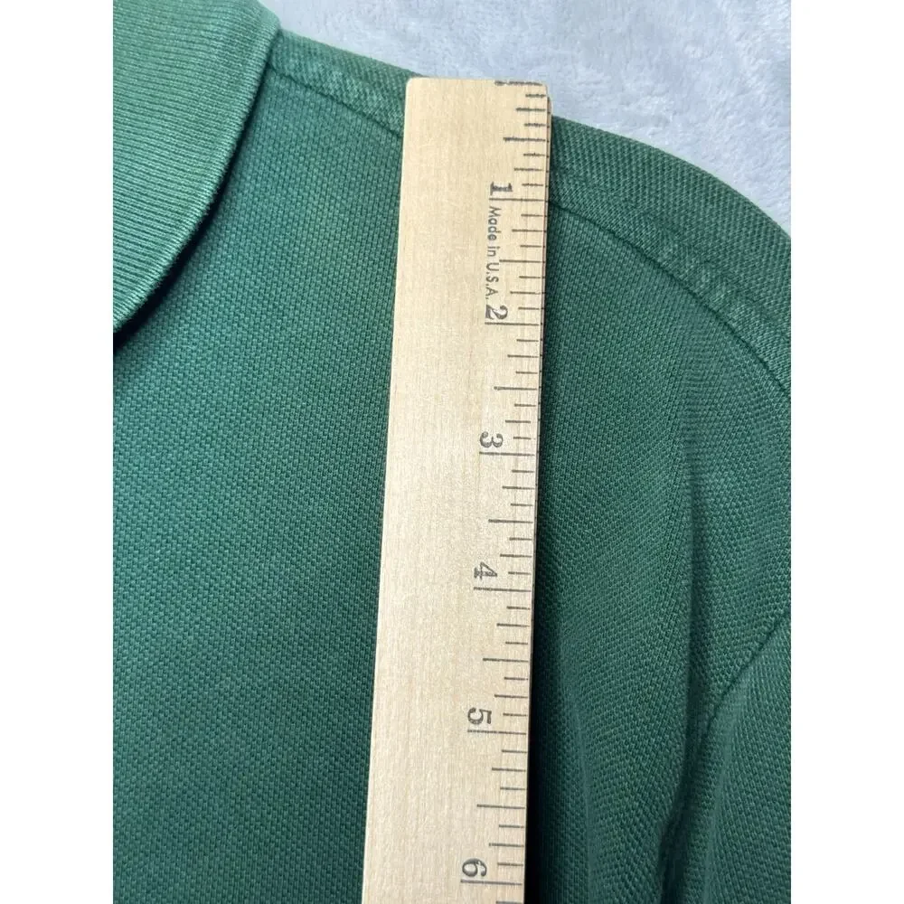 Polo Ralph Lauren Polo Shirt Men XL Dark Green Classic Fit Pique Cotton Preppy